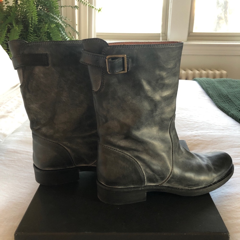 J. Crew leather motorcycle boots
